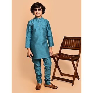                       PrintCultr Boys Festive & Party Kurta and Pyjama Set (Blue)                                              
