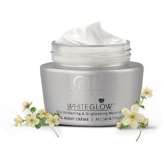                       Lotus Herbals Whiteglow Skin Whitening  Brightening Nourishing Night Cream, 60G                                              