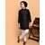 PrintCultr Boys Festive & Party Kurta and Pyjama Set (Black)