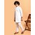 PrintCultr Boys Festive & Party Kurta and Pyjama Set (White)