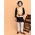 PrintCultr Boys Festive & Party Kurta, Waistcoat and Pyjama Set (Black)