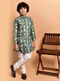 PrintCultr Boys Festive & Party Kurta and Pyjama Set (Beige)