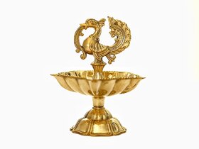 Sambhaav Illuminate with Grace Punhcmukhi Peacock Design Oil Lamp