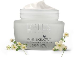 Lotus Herbals Whiteglow Skin Whitening  Brightening Gel Cream Spf 25 Pa +++, 60G