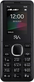 Sia 1836 (Dual Sim, 1.77 inch Display 1000mAh Battery Black)