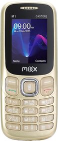 Mixx M1 Castor 2 (Dual Sim, 1.77 inch Display 1000mAh Battery Gold)