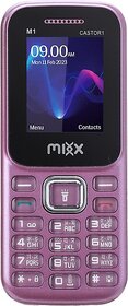 Mixx M1 Castor 1 (Dual Sim, 1.77 inch Display 1000mAh Battery Purple)