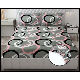 Double Bed Fitted Bedsheet with 2 Pillow Covers (Fits up to 6 inch mattress) Double Bed Fitted Bedsheet with 2 Pillow Covers (Fits up to 6 inch mattress)