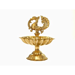 Sambhaav Illuminate with Grace Punhcmukhi Peacock Design Oil Lamp Sambhaav Illuminate with Grace Punhcmukhi Peacock Design Oil Lamp