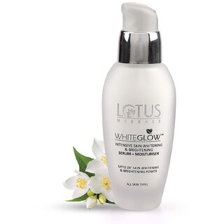                       Lotus Herbals Whiteglow Intensive Skin Whitening  Brightening Serum + Moisturiser For All Skin Types  30Ml                                              