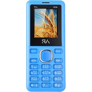                      Sia 1836 (Dual Sim, 1.77 inch Display 1000mAh Battery Light Blue)                                              
