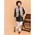 PrintCultr Boys Festive & Party Kurta, Waistcoat and Pyjama Set (Green)