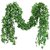 Set of 12 , De Gardenia Artificial Ivy Hanging Grass Creepers, 7.5 Ft Long, Green, for Home  Wall Decoration