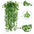 Set of 12 , De Gardenia Artificial Ivy Hanging Grass Creepers, 7.5 Ft Long, Green, for Home  Wall Decoration