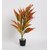 De Gardenia Artificial Plant Leaves Tropical Monstera Large Artificial Plants Fake Zebra Leaf Plastic Palm Tree Branch for Home Garden Decor  26 Leaves (Height  76CM, Green-C) Pot Not Included