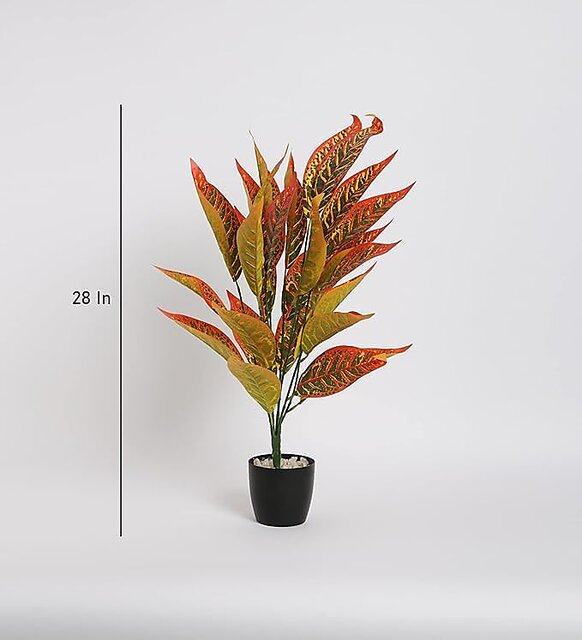 De Gardenia Artificial Plant Leaves Tropical Monstera Large Artificial Plants Fake Zebra Leaf Plastic Palm Tree Branch for Home Garden Decor  26 Leaves (Height  76CM, Green-C) Pot Not Included
