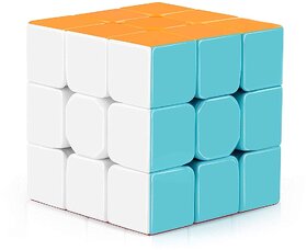 (Pack of 1) Cubes 3X3 High Speed Sticker Less Magic Puzzle Cube Game Toy Pack of 1 ,for Kid Brand Electro Cloud