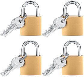 Trendy 25mm Small Brass Lock and Key, Smal Pressing Lock, Small Padlock for Luggage, Suitcase,