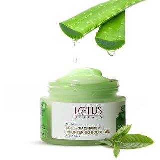 Lotus Herbals Active Aloe + Niacinamide Brightening Boost GelParaben Free All Skin Types50Gm Lotus Herbals Active Aloe + Niacinamide Brightening Boost GelParaben Free All Skin Types50Gm