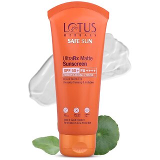Lotus Herbals Ultrarx Matte Sunscreen Spf 50+ Pa++++For Sensitive And Acne Prone SkinDermatologically Tested50G