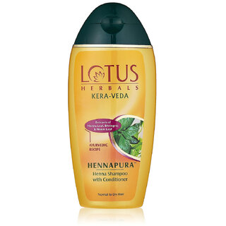 Lotus Herbals Kera-Veda Hennapura Henna Shampoo With Conditioner With Bhringraj For All Hair Types 200Ml Lotus Herbals Kera-Veda Hennapura Henna Shampoo With Conditioner With Bhringraj For All Hair Types 200Ml