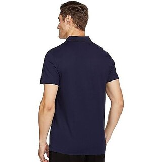 Chic Men Manav Enterprises Men Printed Polo Neck Poly Cotton Navy Blue T-Shirt 2025 at ShopCircu