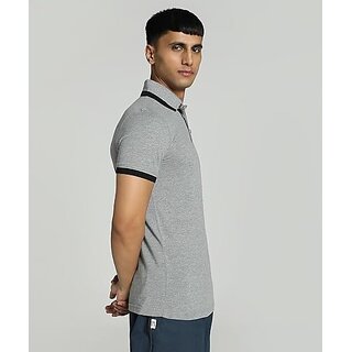 Elegant Men Manav Enterprises Men Printed V Neck Poly Cotton Grey, Black T-Shirt 2025 at ShopCir