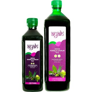                       Ayah Neem Karela Jamun Combo Juice / Ras - 1L + 500ml                                              