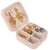 Jewellery Organizer Mini PU Leather Zipper Portable Storage Box Case with Dividers Container for Rings, Earrings, Neckla