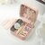 Jewellery Organizer Mini PU Leather Zipper Portable Storage Box Case with Dividers Container for Rings, Earrings, Neckla