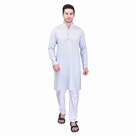 PrintCultr Men Kurta and Pyjama Set (Grey)