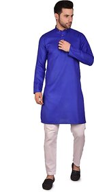 PrintCultr Men Kurta and Pyjama Set (Blue)