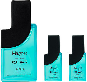 Ossa Magnet Aqua Unisex Eau De Parfum 100ml, 15ml &15ml Perfume Combo for Men & Women Long Lasting Fragrance (Pack Of 3)