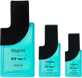 Ossa Magnet Aqua Unisex EDP 100ml, 30ml, 15ml Long Lasting Perfume Combo For Men And Women (Pack Of 3)