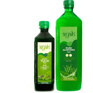 Ayah Giloy Tulsi Aloe Vera Juice / Ras - 500ml + 1000ml Ayah Giloy Tulsi Aloe Vera Juice / Ras - 500ml + 1000ml