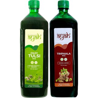 Ayah Giloy Tulsi Triphala Juice / Ras - 1L + 1L Ayah Giloy Tulsi Triphala Juice / Ras - 1L + 1L