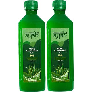                       Ayah Aloe Vera Ras Juice / Ras - 500ml + 500ml                                              