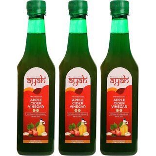                       Ayah Apple Cider Vinegar Juice / Ras - Super Saver Pack of 3 x 500ml                                              