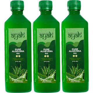 Ayah Pure Aloe Vera Ras / Juice - Super Saver Pack of 3 x 500ml Ayah Pure Aloe Vera Ras / Juice - Super Saver Pack of 3 x 500ml