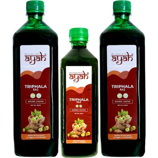 Ayah Triphala (Amla, Haritaki, Bibhitaki) Ras / Juice - 2L + 500ml Ayah Triphala (Amla, Haritaki, Bibhitaki) Ras / Juice - 2L + 500ml
