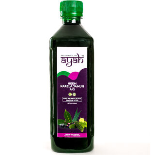 Ayah Pure  Natural Neem Karela Jamun Ras - 500 ml