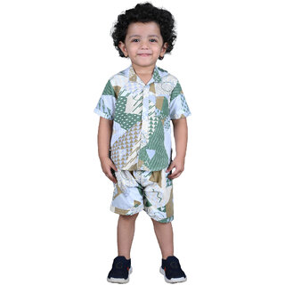 Kid Kupboard Cotton Baby Boys Shirt and Short Set, Multicolor, Half-Sleeves, 4-5 Years KIDS7184 Kid Kupboard Cotton Baby Boys Shirt and Short Set, Multicolor, Half-Sleeves, 4-5 Years KIDS7184