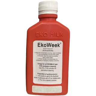EKO WEEK Combo Milk Analyser Cleaners EKO MILK Machine Cleaner Safe for Copper safe for All Type of Milk Analysers Combo pack 200ml each EKO DAY And EKO WEEK (Red) EKO WEEK Combo Milk Analyser Cleaners EKO MILK Machine Cleaner Safe for Copper safe for All Type of Milk Analysers Combo pack 200ml each EKO DAY And EKO WEEK (Red)