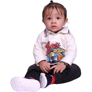                      Kid Kupboard Cotton Baby Boys Sweatshirt, Light Pink, Full-Sleeves, 12-18 Months KIDS7205                                              