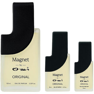 Ossa Magnet Original Unisex Eau De Parfum 100ml, 30ml, 15ml Long Lasting Perfume Combo for Men And Women (Pack Of 3) Ossa Magnet Original Unisex Eau De Parfum 100ml, 30ml, 15ml Long Lasting Perfume Combo for Men And Women (Pack Of 3)