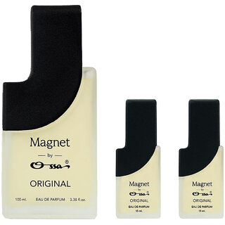                       Ossa Magnet Original Unisex Eau De Parfum 100ml, 15ml, 15ml Long Lasting Perfume Combo for Men And Women (Pack Of 3)                                              