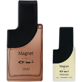 Ossa Magnet Oud 100ml, Original 30ml Unisex Eau De Parfum Long Lasting Perfume Combo for Men And Women (Pack Of 2)