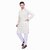 PrintCultr Men Kurta and Pyjama Set (White)