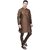 PrintCultr Men Kurta and Pyjama Set (Brown)