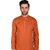 PrintCultr Men Kurta and Pyjama Set (Orange, White)